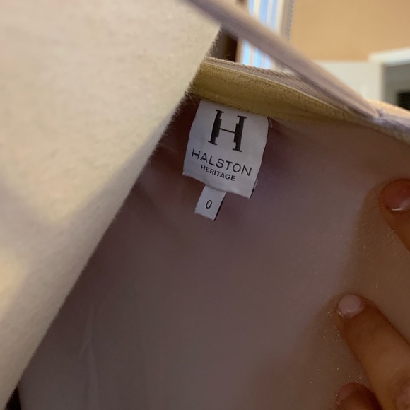 Halston Heritage Gold/Bronze Jersey Gown Sz 0 - Picture 5 of 9